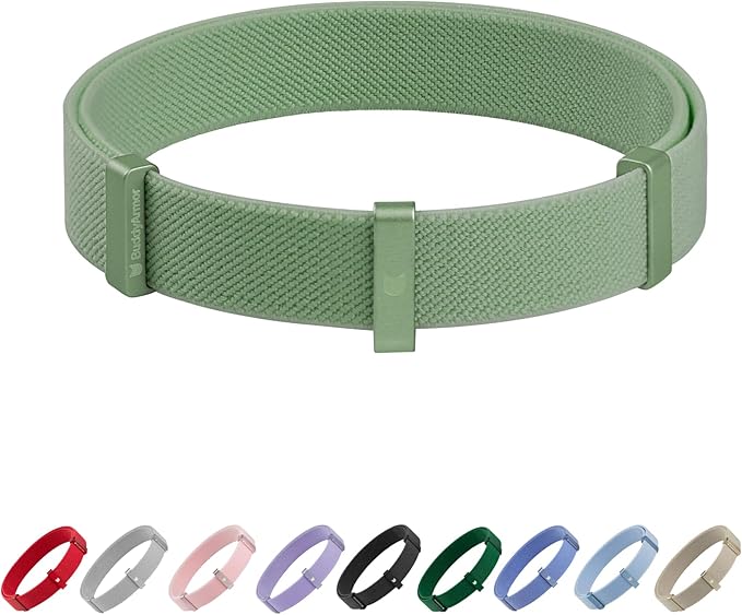 Safety Cat Collar - U.S. IDA Gold Award Design, Stretchy Elastic Quick Release Non Breakaway Cat Collar Light Weight for Kitten All Small Medium Large Cats (Olive, M (7.8-15.7 inch))-Mewly Pet
