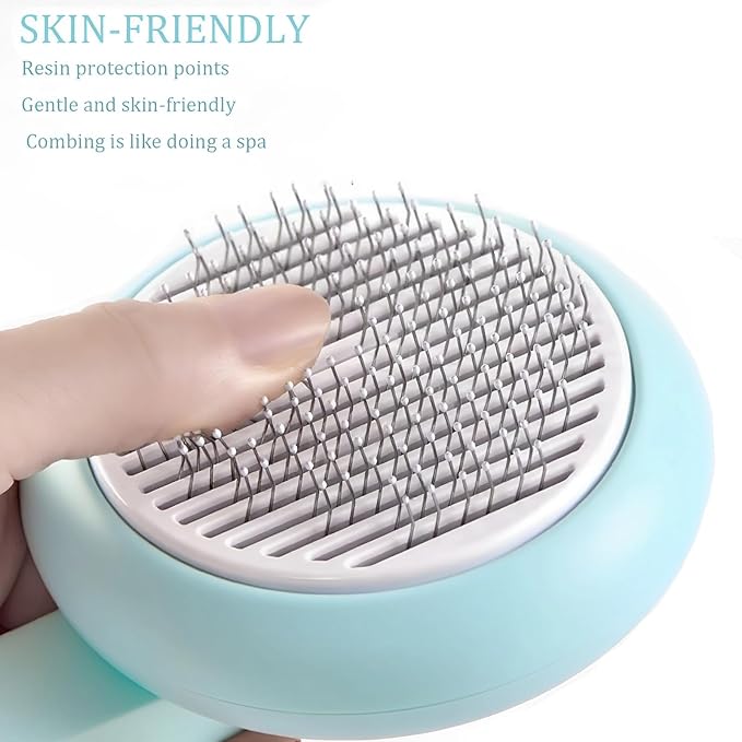 Cat Hair Brush, Cat Brush for Shedding, Suitable for Long and Short Haired Cats and Dog, Green-Mewly Pet