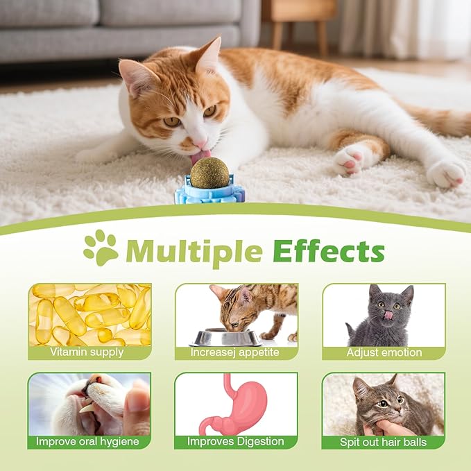 Catnip Balls Catnip Ball Toys Including 4 Pieces Suitable for All Breeds of Cats Relieve Anxiety-Mewly Pet