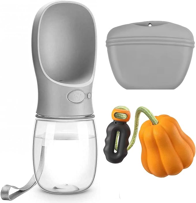 Ultimate Dog Walk & Train Kit - Silicone Dog Treat Pouch - Tug Ball - Portable Water Bottle for Dogs - Ideal Gift for First Time Pet Owners - Training Pouch-Mewly Pet