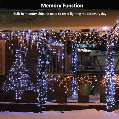 Brizled White Christmas Lights, 78.74ft 240 LED Mini String Lights Connectable, Plugin Christmas String Lights Outdoor, 8 Modes Christmas Tree Lights Waterproof for Indoor Outside Xmas Garden Decor
