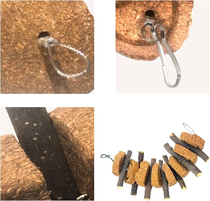 PINVNBY Rabbit Chew Toys for Teeth Hanging,Natural Apple Bunny Chew Sticks Small Animals Molar Wood for Rabbits Chinchillas Guinea Pigs Hamsters Small Pet Chewing Improve Dental Health(4 Pcs)-Mewly Pet