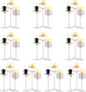 NUPTIO Tealight Candle Holders Bulk: Set of 30 Long Stemmed Candle Stands for Table Centerpiece Decor - Monet Candleholders for Floating Candles