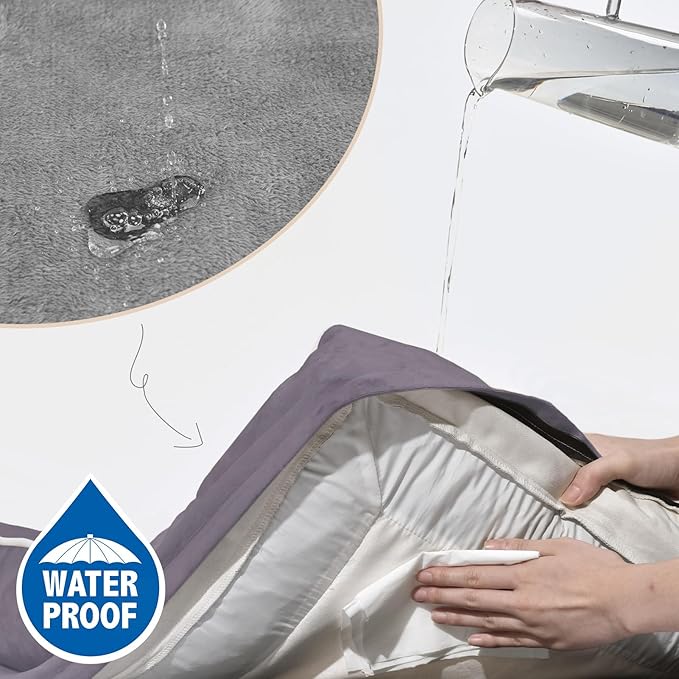 Comfort Expression Small Dog Beds Waterproof Orthopedic Foam Dog Sofa Beds for Medium Dogs Comfy Pet Bed with Washable Removable Cover & Non-Slip Bottom(Small,Purple)-Mewly Pet