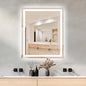30 x 36 LED Vanity Mirror for Bathroom, Frontlit & Backlit LED Mirror for Bathroom with 3 Colour Lights, Wall Vanity Mirror with Anti-Fog, Shatterproof & Memory Function, Perfect for Modern Bathrooms