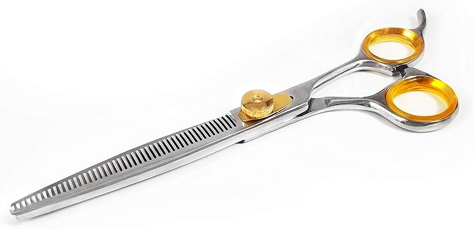 Professional Cat and Dog Grooming Scissors heavy-duty Pet Thinning Scissors for Dogs and Cats, 440c Japanese Steel Comfortable Long-Lasting Sharpness for Years (Contemporary)-Mewly Pet