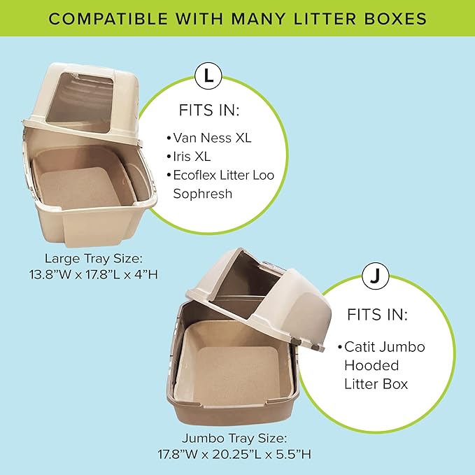 Kitty Sift (6-Pack) Disposable Cat Litter Box, Sustainable, Clean - Large, 6-Pack-Mewly Pet
