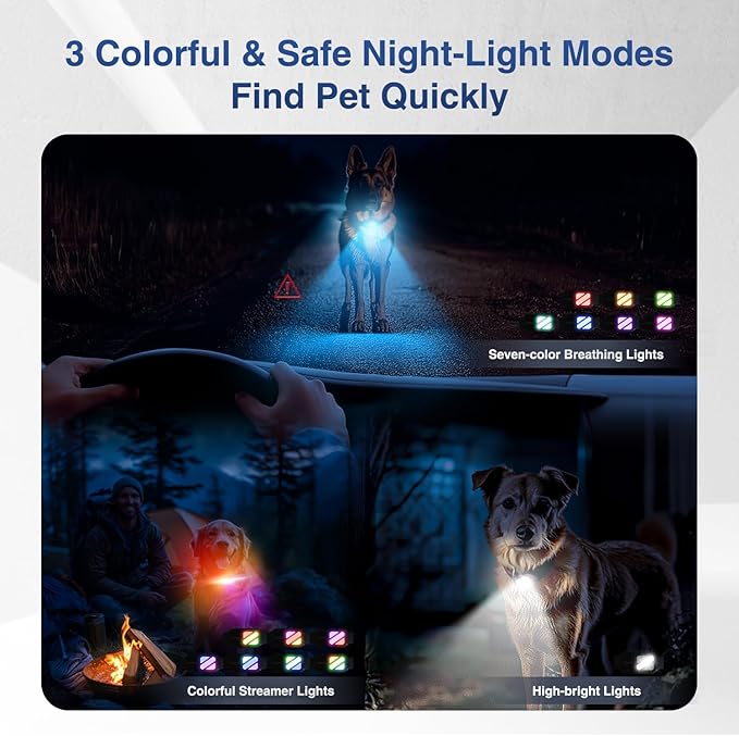 Dog Training Collar - 4200FT Dog Shock Collar with Remote Control with 119 Training Levels & Night-Lights, 100% Safe Innovative E Collar for Dogs Training for 20-140 Lbs Dogs