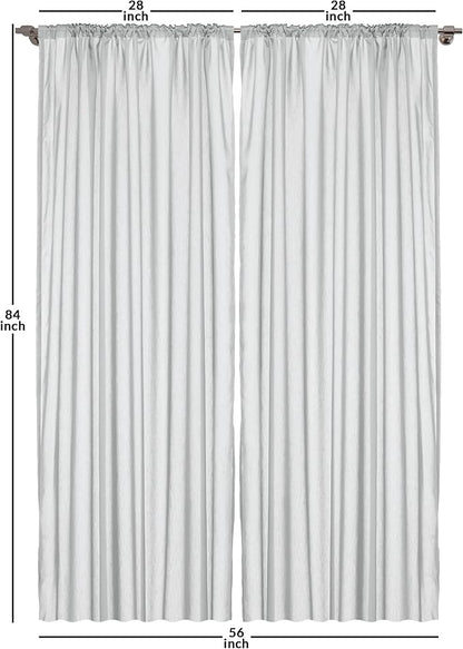 Ambesonne Harbour Stripe Window Curtains, Watercolor Style Paintbrush Stripes Sea Marine Life Lines Image, Lightweight Decor 2-Panel Set with Rod Pocket, Pair of - 28" x 84", Blue Night