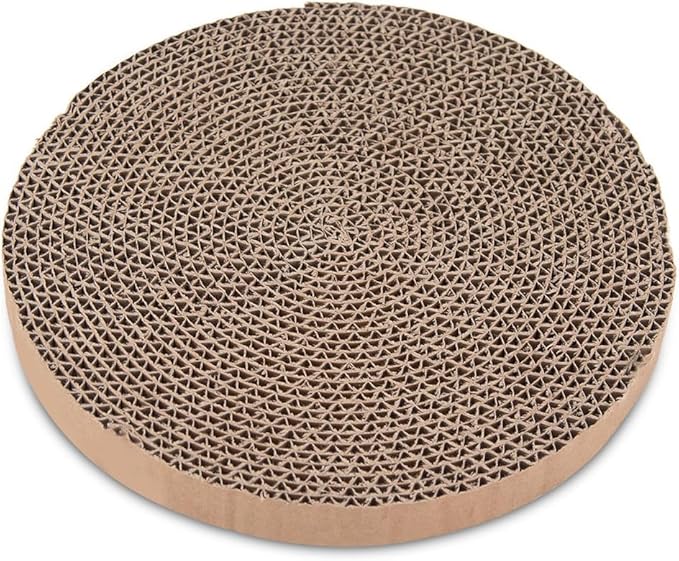 Pet Supplies Scratch and Spin Cat Scratcher Replacement Pads for Active Play, Natural Recycled Corrugated Cardboard, Supports Pet Behaviors, Relieves Stress - 2 Count (Replace Cardboard 2PCS)-Mewly Pet