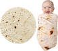 Jorbest Burrito Tortilla Baby Blanket, 285 GSM Soft Flannel Burrito Tortilla Swaddle Blankets Funny Gifts for Baby Shower Boys and Girls, Taco Blanket for Toddler Newborn (Yellow, 36 inches)