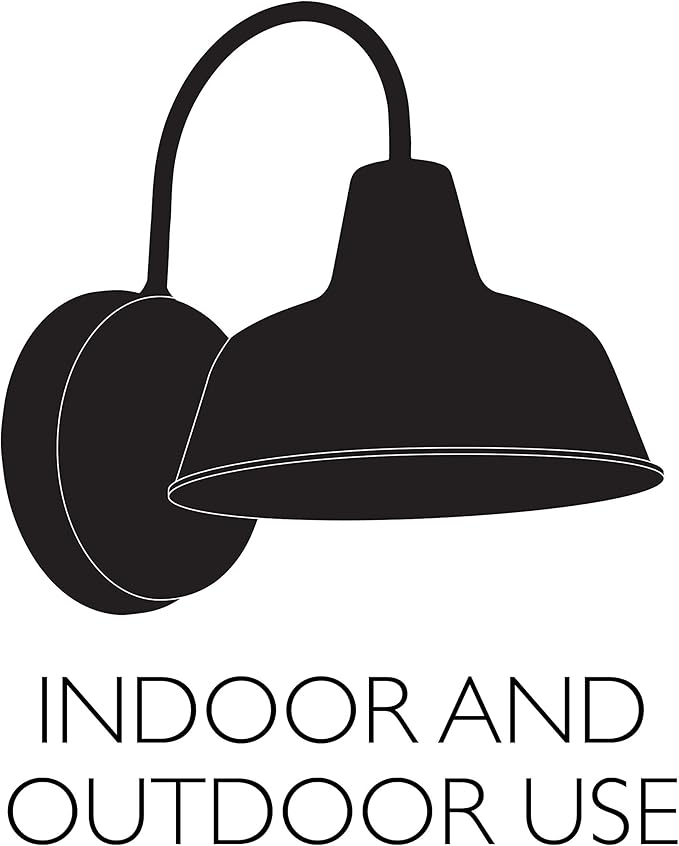 Design House Mason 1-Light Indoor/Outdoor Wall Light with Metal Shade, Wet Rated for Porch, Patio, and Garage, 579375