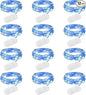 Brightown 12 Pack Led Fairy Lights Battery Operated String Lights Waterproof Silver Wire 7 Feet 20 Led Firefly Starry Moon Lights for DIY Wedding Party Bedroom Patio Christmas (12 Pack, Blue & White)