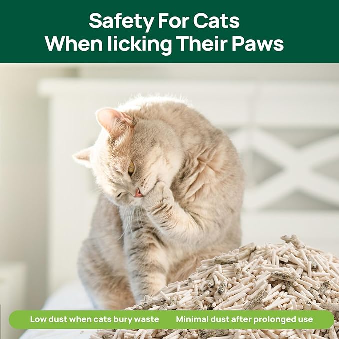 18lbs Tofu Cat Litter Clumping, Flushable, Dust-Free, Low Tracking, Lightweight, Ultra Absorbent and Fast Drying, 100% Natural Pea Husk Kitty Litter Solubility in Water, (9lbs×2bags)-Mewly Pet