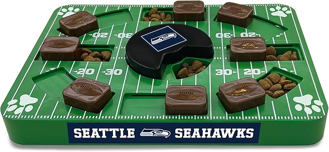 Pets First NFL Seattle Seahawks Puzzle Toy, Interactive Dog Puzzle Treat Toy-Mewly Pet
