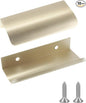 JOOJA 10 Pack Modern Style Finger Edge Pull Furniture DrawerHandles Hidden Cabinet Kitchen Drawer Handles Knobs Gold 80mm