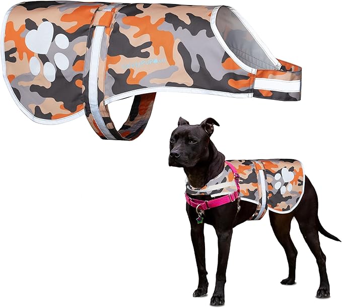 Dog Reflective Vest – Hi-Vis Fluorescent Visibility That Helps to Safeguard Your Pet On/Off Leash in Urban & Rural Areas (Camo, X-Small)-Mewly Pet