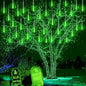 Kwaiffeo Halloween Lights Outdoor, Meteor Shower Lights for Xmas Halloween Decorations Outdoor Party St. Patrick's Day, UL Plug, Green