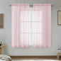 OVZME Blush Pink Sheer Curtains 45 Inches Long 2 Panels - Soft Light Filtering Window Sheer Panels for Living Room/Bedroom, Top Dual Rod Pocket, 1 Pair, Each 42Wx45L Inches