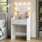 Furniouse Vanity Desk with Mirror and Lights, 23.6" Small Makeup Vanity Table Set with Storage, Drawer, 3 Lighting Modes Adjustable Brightness for Bedroom