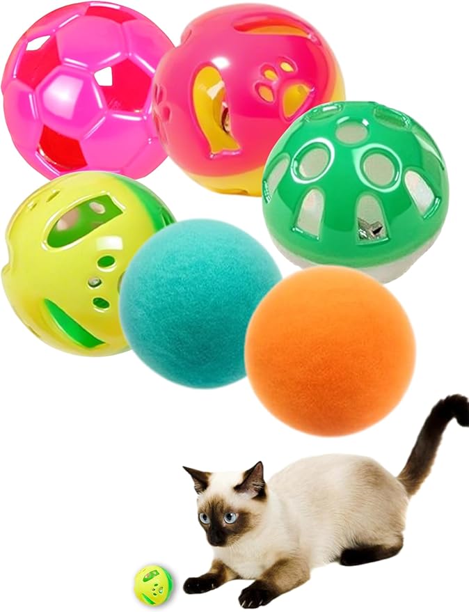 6-Pack Cat Toys for Cats and Kittens, Silly Leap (1.5'', Economy Cat Toy Set)-Mewly Pet