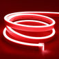 Lamomo LED Neon Lights, 16.4ft Red LED Strip Light, 12V 0.39in/Cut Silicone Waterproof Neon Rope Light, DIY Neon Sign for Bedroom Indoor Outdoor Decoration（Power Adapter not Included）