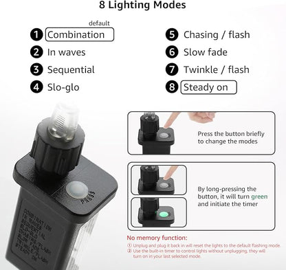 Lighting EVER Plug in Rope Lights with Small Tube, 1/4 in Pencil-Size, 100 LED Copper Wire String Lights in 33 ft Tube, Cool White 6000K, Thin Light Rope for Railing, Fence, Balcony, Not Connectable