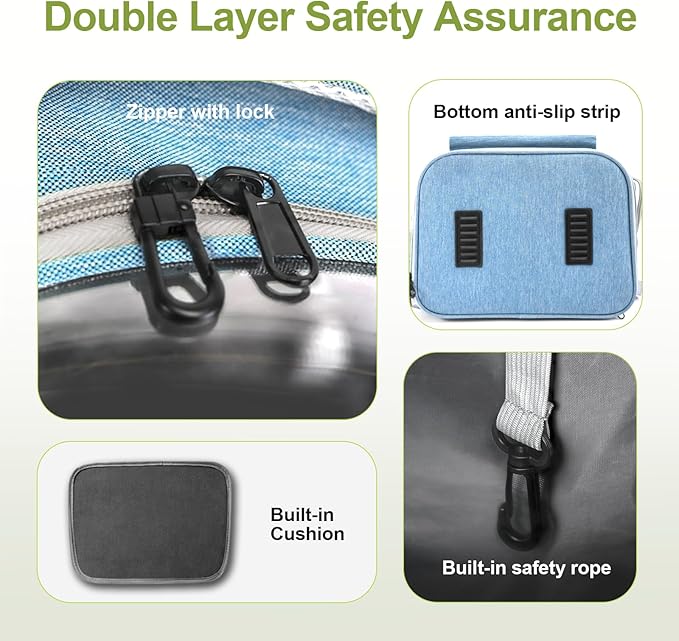 Expandable Cat Backpack,Cat Bubble Backpack Carrier for Carrying Cats, Pets and Small Dogs,Airline-Approved,Designed for Travel, Hiking, Walking,Car （Blue-Mewly Pet