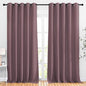 NICETOWN Blackout Dry Rose Curtains & Drapes 90 inches Long for Bedroom - Noise Reducing Thermal Insulated Grommet Room Darkening Window Treatments for Sliding Glass Door (2 Panels, 66 x 90 Inch)