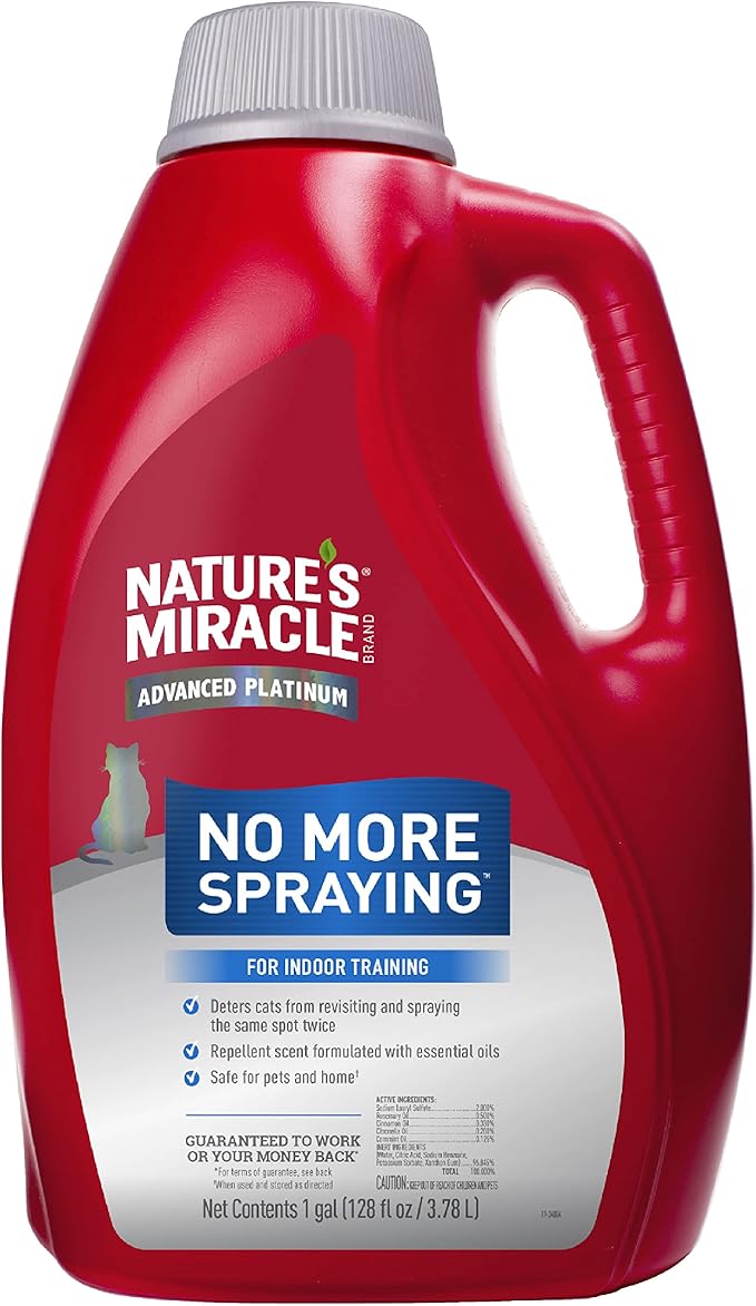 Nature's Miracle Advanced Platinum No More Spraying, 24 Ounces, Helps Discourage Repetitive Cat Spraying-Mewly Pet