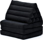 Leewadee 3-Fold Mat with Triangle Cushion – Comfortable TV Pillow, Foldable Mattress with Cushion Made of Eco-Friendly Kapok, 67 x 21 inches, Black