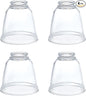 Aspen Creative 23127-4 Contemporary Clear Ceiling Fan Replacement Glass Shade, 2-1/8" Fitter, 4-5/8" Diameter x 4-1/2" Height, Clear, 4 Pack