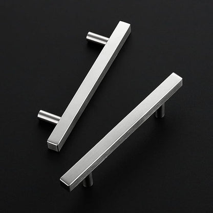Ravinte Brushed Nickel Cabinet Handles 30 Pack 4 inch Satin Nickel Square Cabinet Pulls Silver Hardware for Kitchen Cabinets 6 inch Overall Length Stainless Steel Drawer Pulls