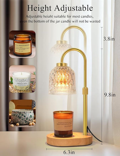 Candle Warmer Lamp with Timer Dimmable, Adjustable Lamp Candle Warmer, Birthday Gifts for Women Mom, Wax Warmer Lamp for Scented Jar, House Warming Gifts New Home Decor