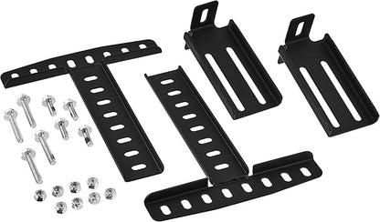 LUCID Brackets-Attach Headboad to L100 Adjustable Bed Base - Easy to Customize - Durable - Solid Steel, Headboard, Black