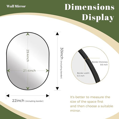 CULER Gold Bathroom Wall Mirror,20 x 30 Inch Rectangle Vanity Modern Tempered Glass Mirror for Bedroom,Living Room,Entryway