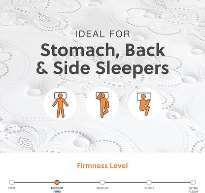 Signature Design by Ashley Full Size Chime 10 Inch Medium Firm Hybrid Mattress with Cooling Gel Memory Foam for Pressure Relief, Fiberglass Free, Mattress In A Box