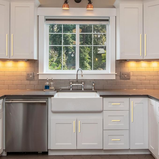 10 Pack Brushed Gold Cabinet Pulls 3 Inch Cabinets Handles Kitchen Hardware Handles for Cabinets Gold Dresser Pulls