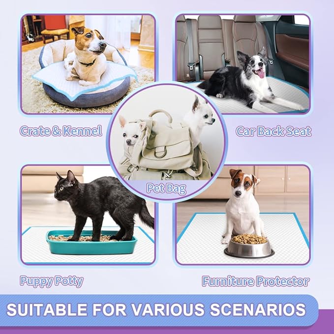 IMMCUTE Puppy Pee Pads 22"x23"-150 Count | Dog Pee Training Pads Super Absorbent & Leak-Proof | Disposable Pet Piddle and Potty Pads for Puppies | Dogs | Doggie| Cats | Rabbits-Mewly Pet