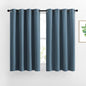 NICETOWN Smoky Blue Blackout Curtains for Bedroom - Triple Weave Grommet Top Thermal Insulated Window Treatment Light Blocking Drapes for Cafe/Home Office, W46 x L54, Set of 2