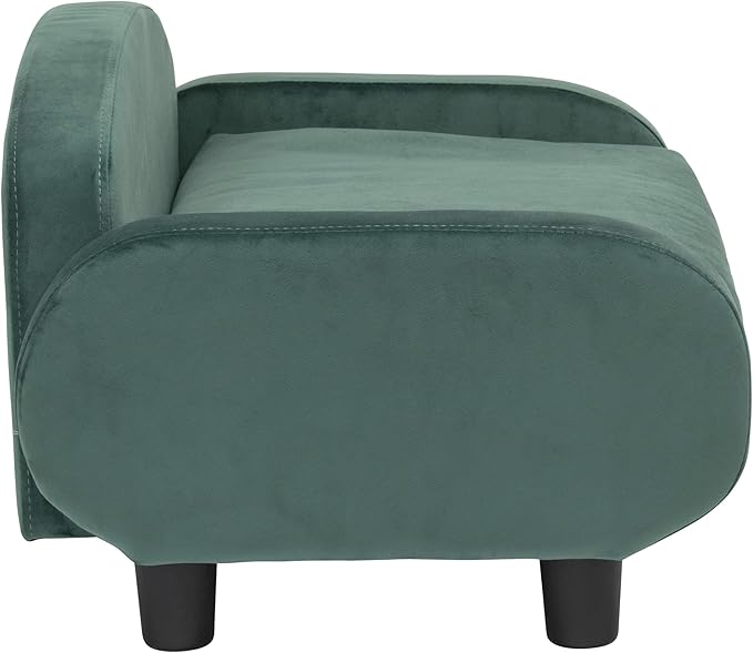 Paws & Purrs Cat Sofa Bed, Pet Couch for Indoor Cats Elevated Cat Beds with Removable Washable Mattress Cover for Kitten, Puppy or Small Animal- 31.5" Wide, Teal-Mewly Pet