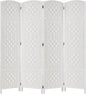 Rose Home Fashion Room Divider, 6 ft Tall Room Dividers and Folding Privacy Screens, 16in Privacy Screen 4 Panel White Space Temporary Wall Foldable Partition Separation