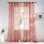 NICETOWN Coral Pink Sheer Window Curtains for Princess Room, Grommet Voile Sheer Window Treatment Light Filtering for Bedroom/Girls Room, W54 x L84, 2 Panels