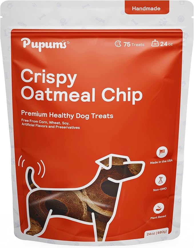 Healthy Dog Training Treats Non-GMO Grain Free Human Grade Crispy Oatmeal Chip Made in USA (24oz)-Mewly Pet
