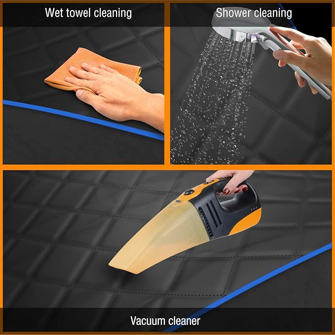 Active Pets Dog Car Seat Cover, Waterproof Front Seat Protector for SUV Truck Sedan, Pet Safety Travel Comfort System with Universal Fit, Blue-Mewly Pet