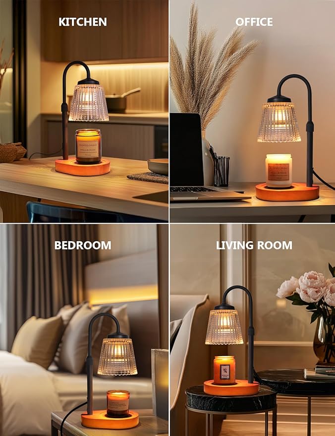 Candle Warmer Lamp with Timer Dimmable, Adjustable Lamp Candle Warmer, Birthday Gifts for Women Mom, Wax Warmer Lamp for Scented Jar, House Warming Gifts New Home Decor