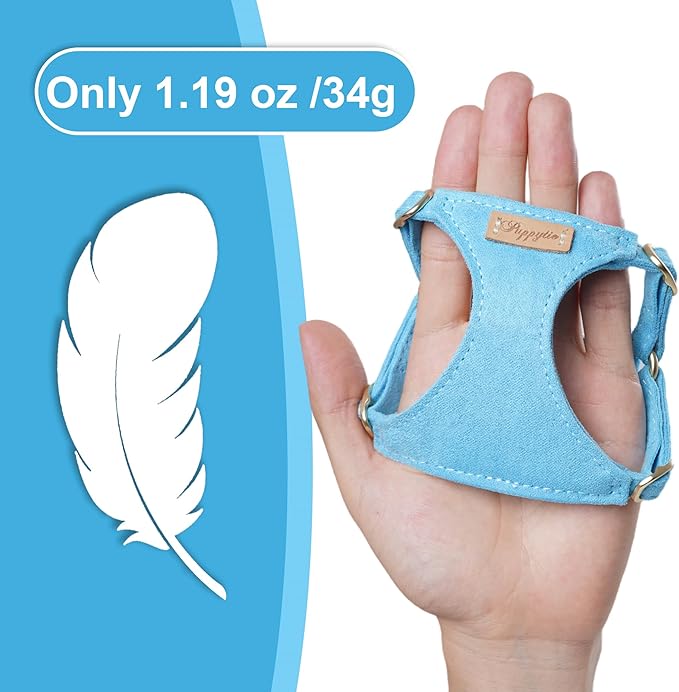 Puppytie Ultra-Light No-Pull XXS Dog Harness – Escape-Proof Adjustable Vest for Small Breeds (2.2-6lbs)-Mewly Pet