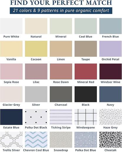 LANE LINEN 100% Organic Cotton Twin Bed Sheet Set, 3 Pc Twin Size Sheets Set, Soft & Breathable Twin Sheet Set Boys, Hotel Style Bedding Sheets & Pillowcases, 15" Deep Fitted Sheet - Black