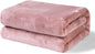 Exclusivo Mezcla Fleece Throw Blanket for Couch, Super Soft and Warm Blankets, Dusty Pink Throw All Season Use, Cozy, Plush, Lightweight, 40x50 Inches