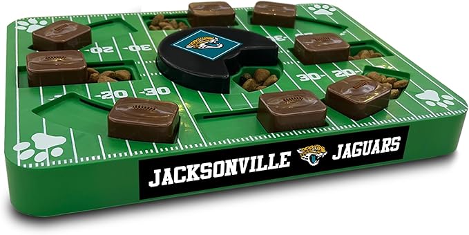 Pets First NFL Jacksonville Jaguars Puzzle Toy - Interactive Dog Treat Puzzle-Mewly Pet